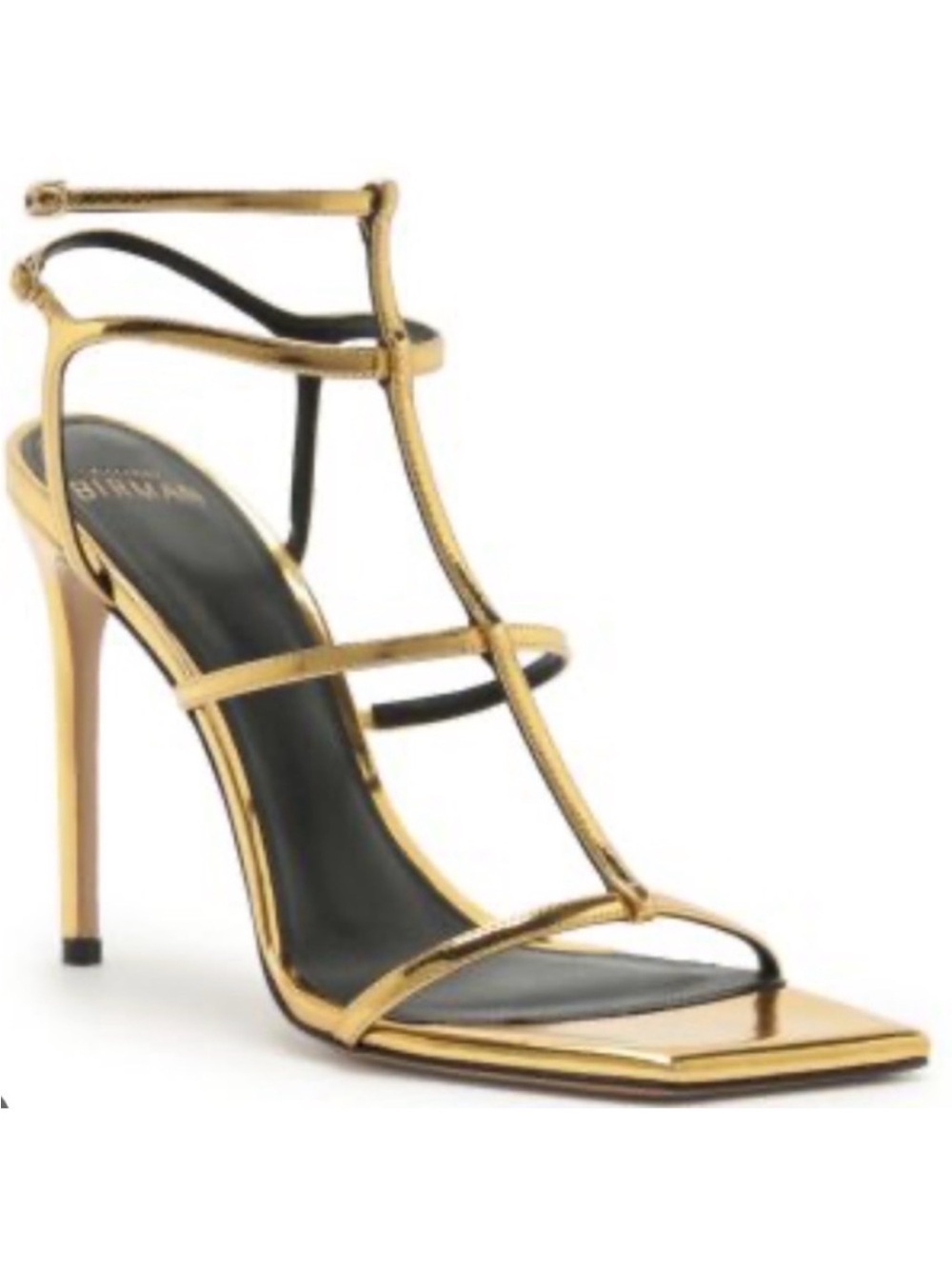 Alexandre Birman Metallic Gold Strappy High Heel Sandals - Picture 3 of 16